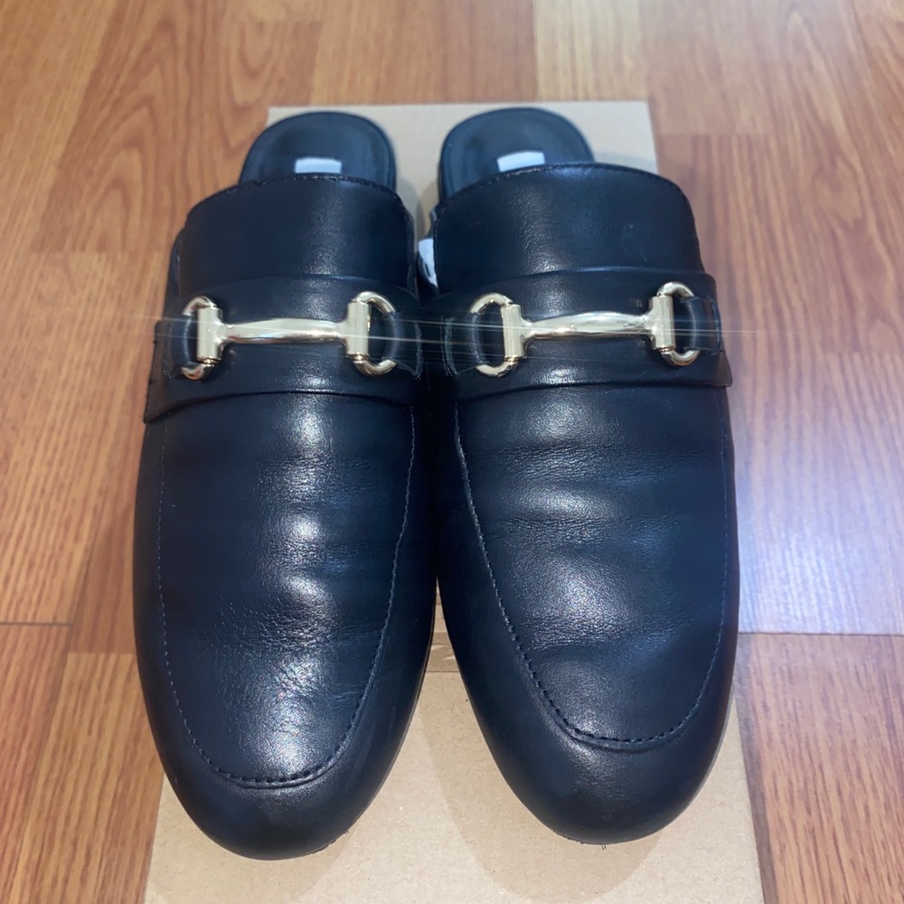 Steve Madden KANDI BLACK LEATHER Size 8